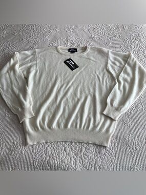 NWT Z Studio ivory cashmere sweater